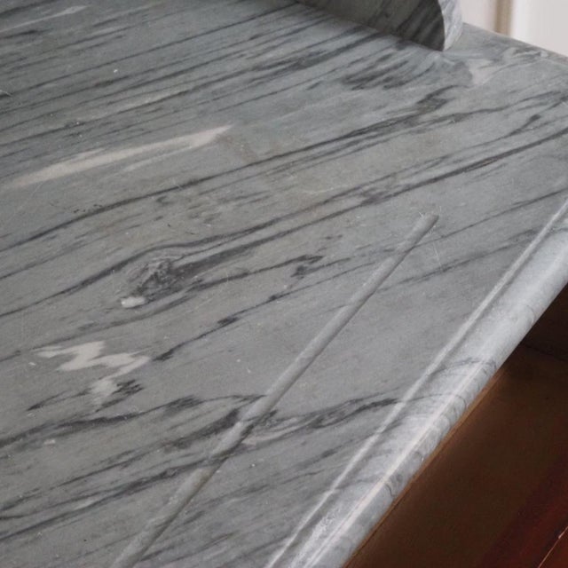 Antique Gründerzeit Sideboard with Grey-White Marble Top, 1900s For Sale - Image 5 of 17