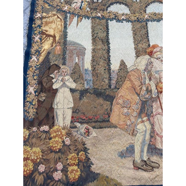 Antique French Silk Beauvais Tapestry by Georges Leroux, 1930s For Sale - Image 4 of 18