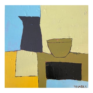 Sarah Trundle, Contemporary Abstract Still Life Painting, "Familiarities" For Sale