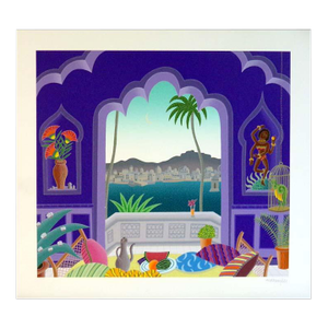 Thomas McKnight "Japiur Lake Pavilion"Hand Signed Serigraph on Paper