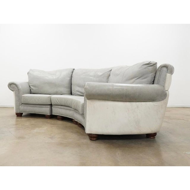 2020s Custom Italian Curved Conversation Sofa For Sale - Image 5 of 16