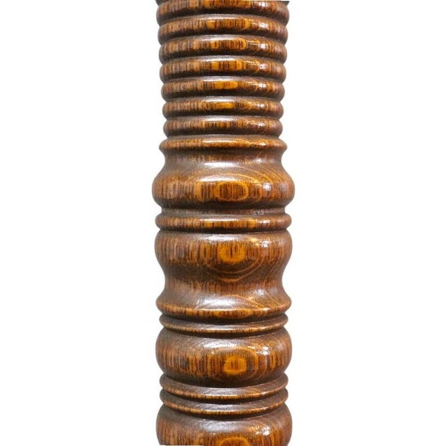 Brass Rj Horner Attr Oak & Brass Hoof Foot Coat Rack C1920 For Sale - Image 8 of 11