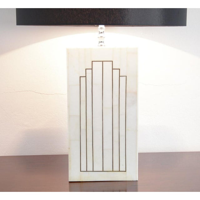 Vintage Geometric Marble Table Lamp For Sale - Image 6 of 11