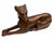 Wood 1960 Life-Size Italian Greyhound Hand-Carved Wood Sculpture on Terrazzo Composite Base For Sale - Image 7 of 9