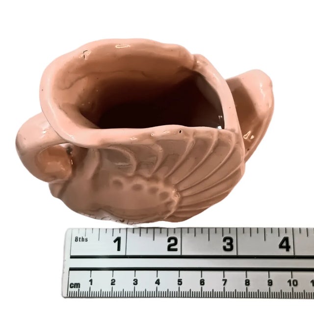 Pink Swan Planter or Vase Ceramic Art Deco Small For Sale - Image 10 of 11