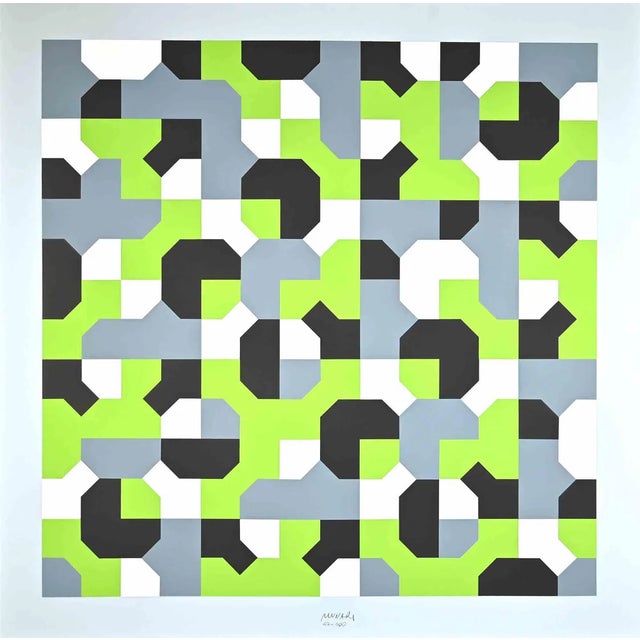 Bruno Munari, Peano Curves, Original Screen Print, 1991 For Sale