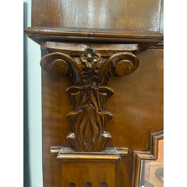 Brown 1990s Custom Mill House English Burl Walnut Architectural Breakfront For Sale - Image 8 of 12