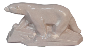 Art Deco Polar Bear Figure by Edouard Cazaux, 1920s-1940s