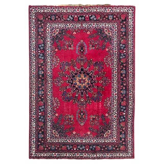 Vintage Mashhad Rug, 1950s For Sale