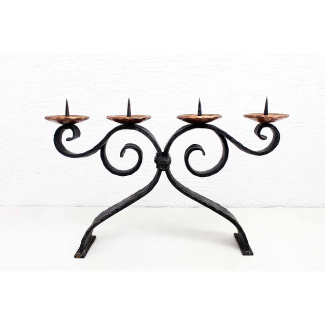 Large Iron Candleholder, 1950s For Sale - Image 11 of 11