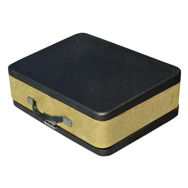 Vintage Olympia De Luxe Portable Typewriter With Carrying Case For Sale - Image 9 of 11