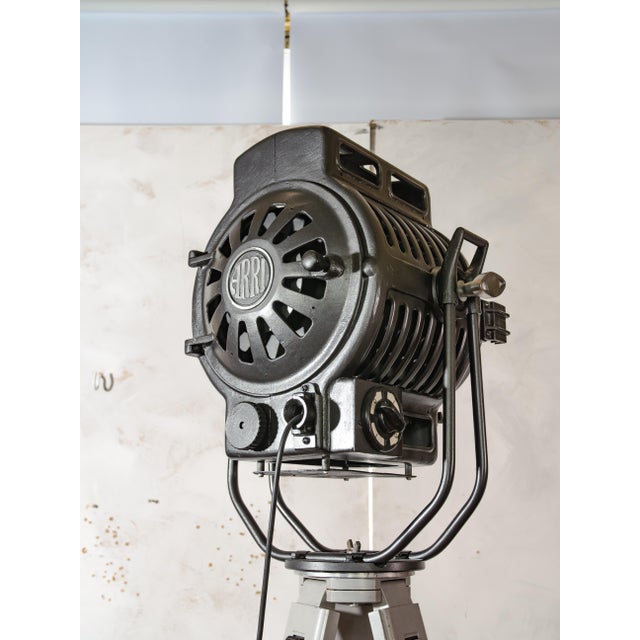 Vintage Movie Spotlight on Surveying Tripod Floor Lamp by Arri Arnold & Richter, 1950s For Sale - Image 13 of 18
