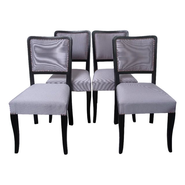 Art Deco Dining Chairs, 1920s, Set of 4 For Sale