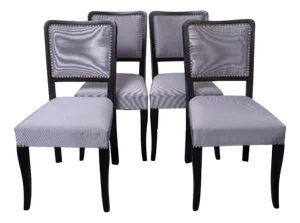 Art Deco Dining Chairs, 1920s, Set of 4
