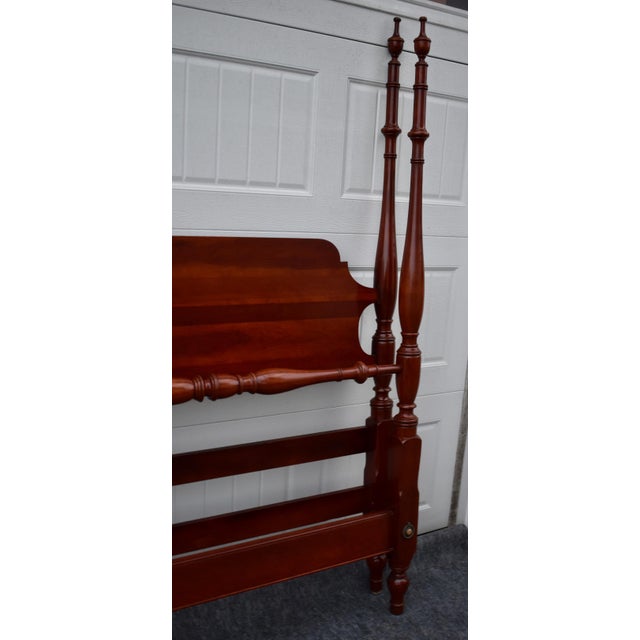 Vintage Cherry Full Size Four Poster Bed Traditional Style For Sale - Image 10 of 14
