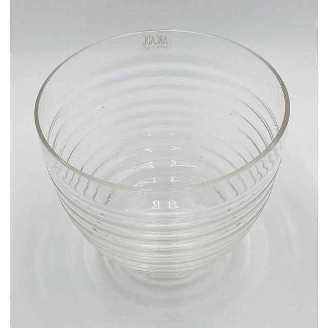 1980s 1980s Murano Glass Bowl by Roberto Faccioli for Arcade Italy For Sale - Image 5 of 15