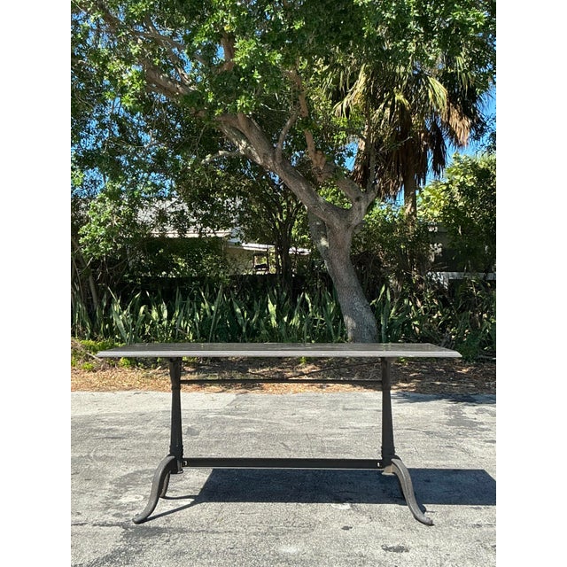 Vintage Regency Stone Top Cafe Dining Table For Sale - Image 4 of 12