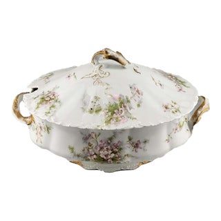 Haviland Limoges France Oval Covered Vegetable Dish Schleiger 146b For Sale