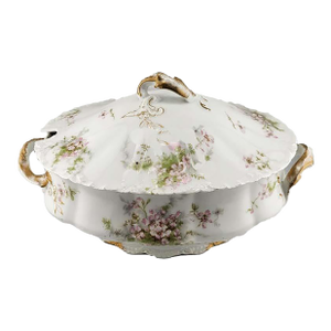 Haviland Limoges France Oval Covered Vegetable Dish Schleiger 146b