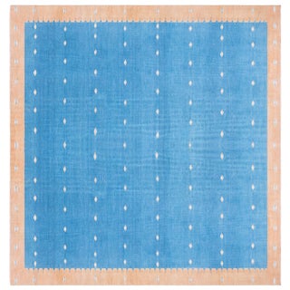 Doris Leslie Blau Vintage Dhurrie Cream Beige Handmade Rug For Sale
