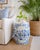 Blue And White Chinoiserie Ceramic Garden Stool Kindly note photo number two (2) is a digital rendering created for...