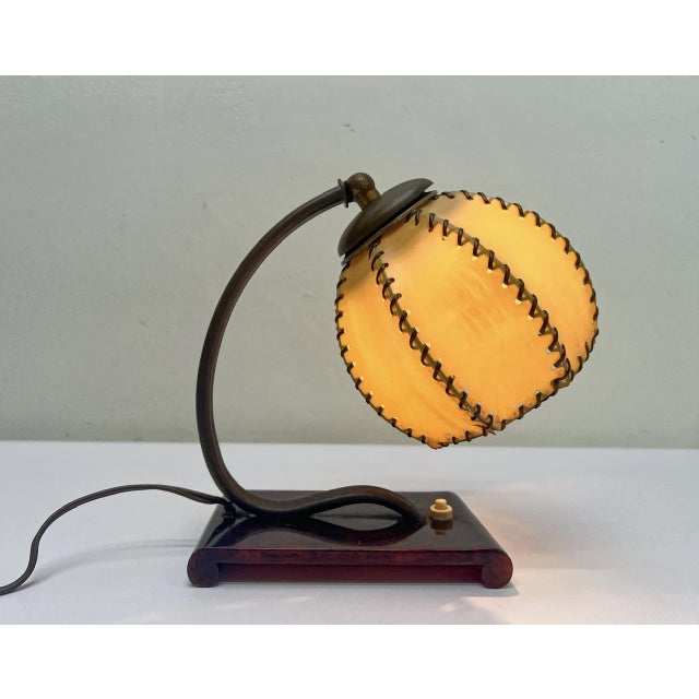 Art Deco Bakelite and Celluloid Table Lamp, 1930s For Sale - Image 6 of 12
