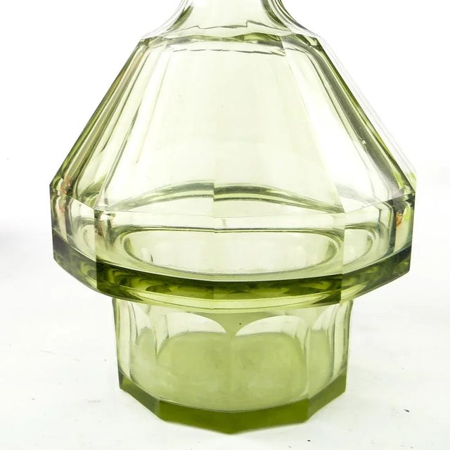 Forest Green Art Deco Czechoslovakian Carafe from Moser, 1920s For Sale - Image 8 of 11