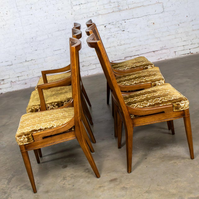 American 1960s American Modernist Dining Chairs Custom Folio 3 Collection by Henredon Set of 6 For Sale - Image 3 of 18