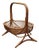 Rattan Basket Magazine Rack, Italy, 1960s For Sale