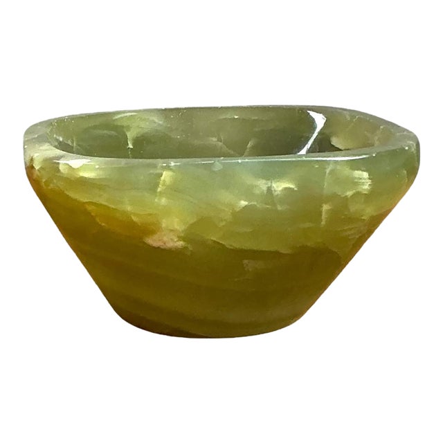 Vintage Green Onyx Bowl For Sale