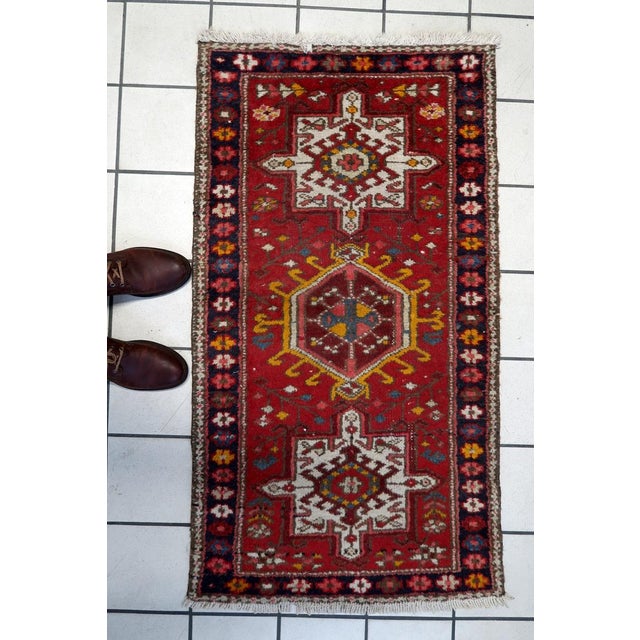 1930s, Handmade Antique Persian Karajeh Rug 2.2' X 4.1' For Sale - Image 11 of 11
