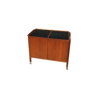Danish Modern Expandable Bar Cart For Sale