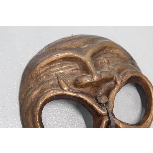 Gothic Copper Mask Wall Decor, 1950s For Sale - Image 11 of 18