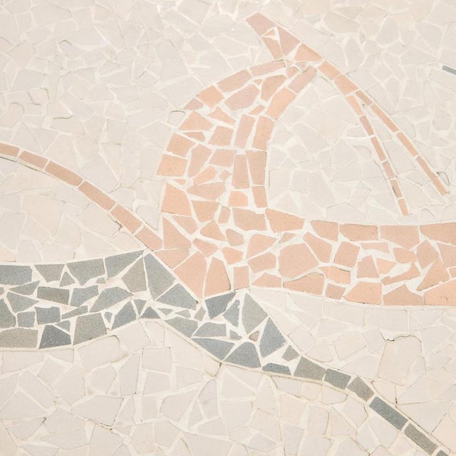Beige Vintage Mosaic-Topped Coffee Table, 1960s For Sale - Image 8 of 10