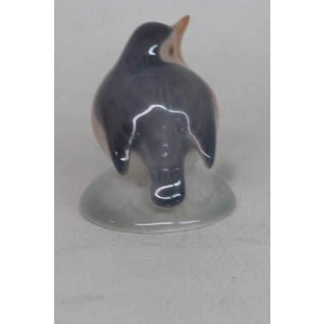 Mid 20th Century Royal Copenhagen Denmark Porcelain Robin Bird No 2238 Miniature Figurine 4512b For Sale - Image 5 of 12