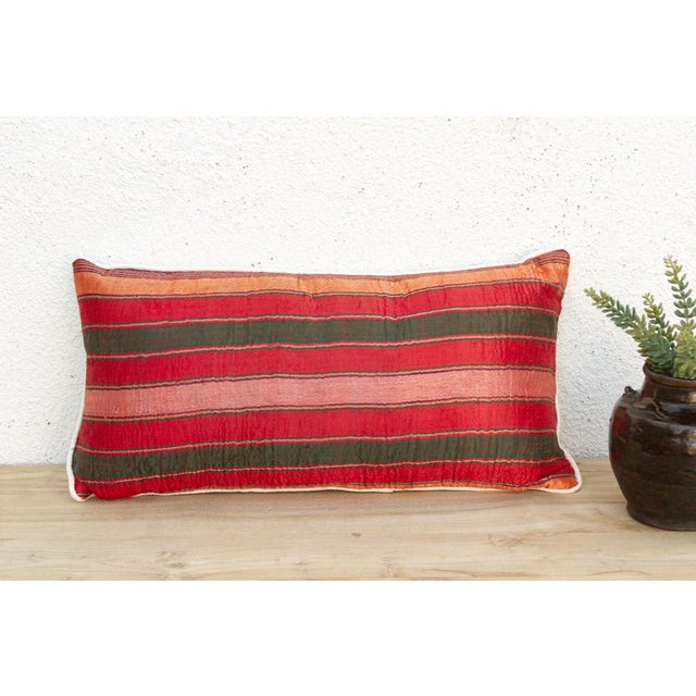 Woven in Gujarat, western India, from antique Mashru, the traditional silk-warp, cotton-weft cloth prized for its lustrous...