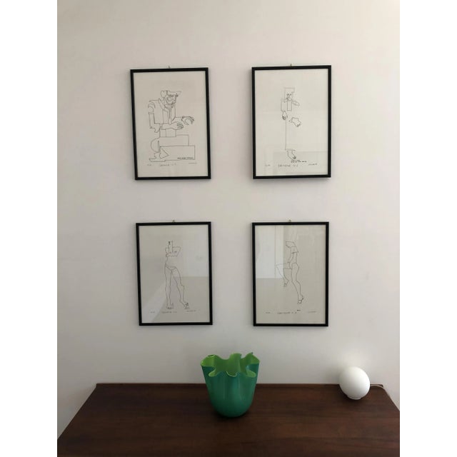 Gli Angeli, Molinari, Silkscreens, 1980s, Set of 4 For Sale - Image 9 of 10