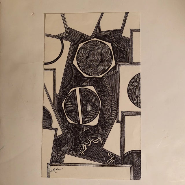 2010s Original Ink Abstract Drawing by Outsider Mitch Michener For Sale - Image 5 of 5