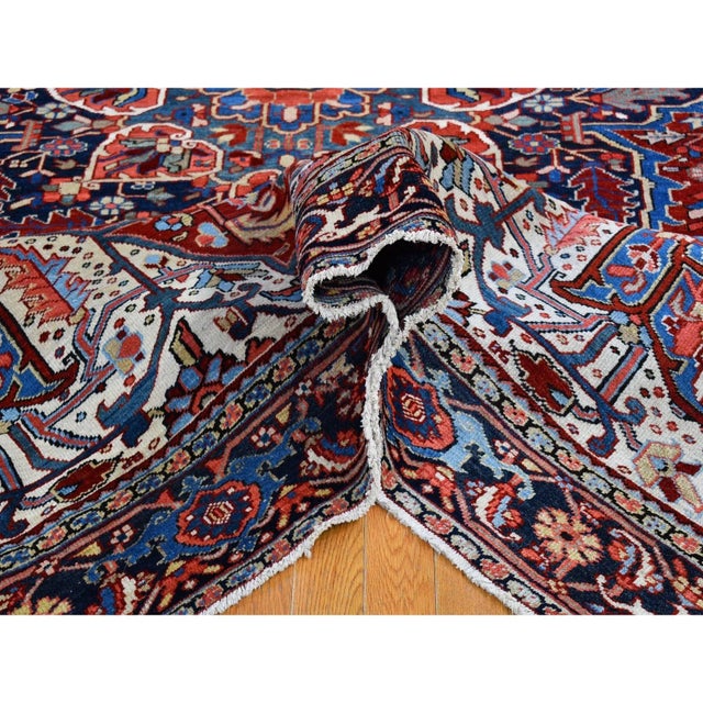 Textile 1920s Red Antique Persian Rug For Sale - Image 7 of 12