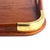 Vintage Mid 20th Century Brass Corner Teak Tray For Sale - Image 9 of 14
