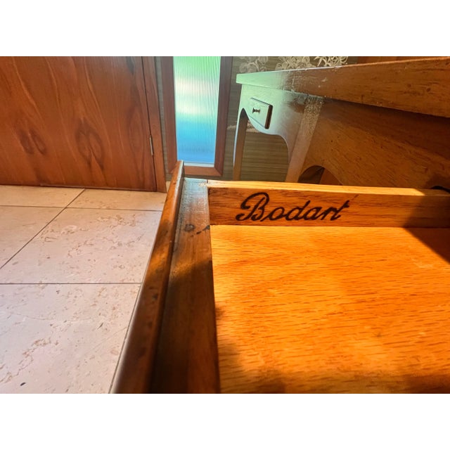 Mid-Century Modern C. 1960s Bodart Parquetry Console Table – French Provincial Style For Sale - Image 3 of 12