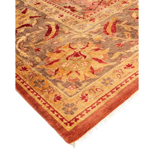 Persian rug-making at its finest inspired the rich colors, elaborate geometric motifs, and botanical detailing of the...