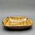 Vintage Mid-Century Studio Art Pottery Mustard Yellow and Brown Striped Ceramic Dish Catchall For Sale - Image 4 of 6