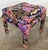 Vintage Abstract Upholstered Parsons Stools, a Pair For Sale - Image 9 of 11