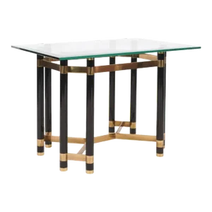 Modern Karl Springer Style Brass Side Table.