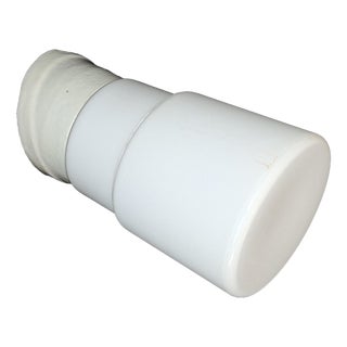 Art Deco Wall Lamp with Opaque White Stepped Glass Shade in a Porcelain Mount, 1930s For Sale