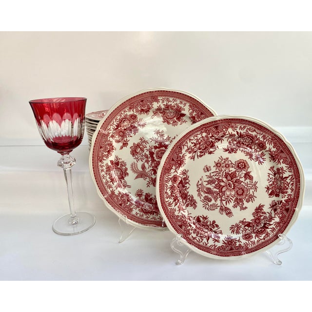 Vintage soup plate from the Red Fasan collection is decorated with a traditional floral pattern with birds from the famous...