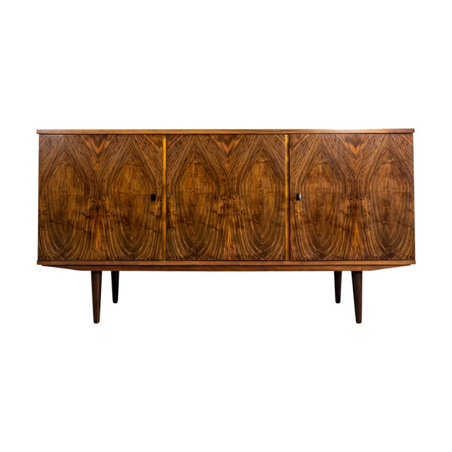 Vintage Walnut Sideboard from LFM, Poland, 1970s For Sale - Image 13 of 13