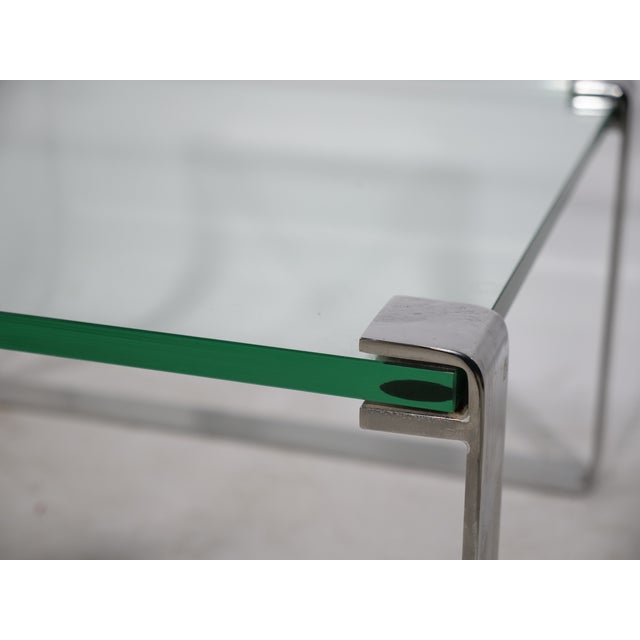 Narrow Glass and Chrome Coffee Table 1022 Klassik by Draenert, 1970s For Sale - Image 9 of 10