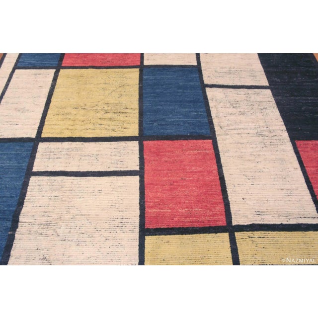 Artistic Modern Contemporary Piet Mondrian Design Room Size Area Rug For Sale In New York - Image 6 of 8